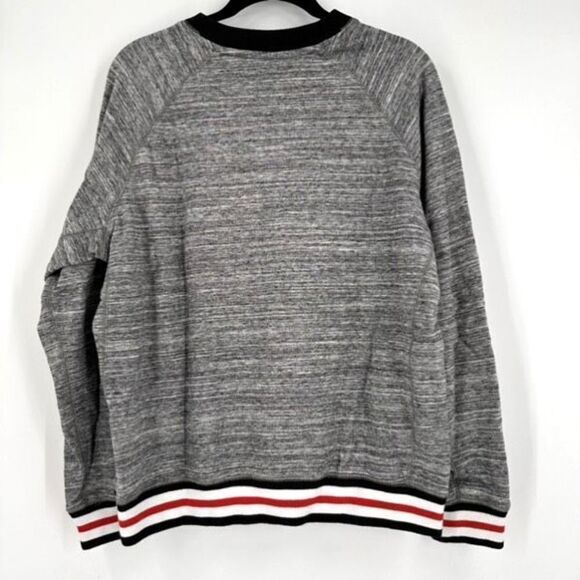 New Era Mens Crew Neck Chicago Bulls Pullover Sweatshirt Heather Gray Size Large - Picture 2 of 8